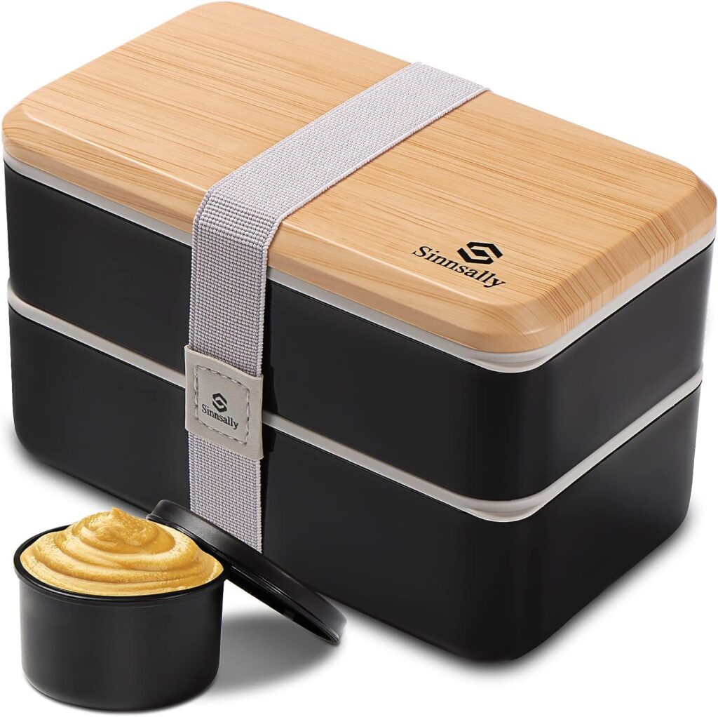 Bento Box, Japanese, Lunch Box with Compartments, Adult Lunch Box with Cutlery, Leak-Proof Lunch Box, Food Box with Dividers, Breakfast Box