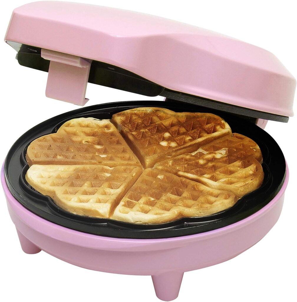 Bestron Sweet Dreams Waffle Iron for waffles on a Stick, pink