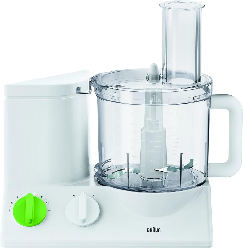 Braun FP 3010 Tribute Collection compact food processor, white