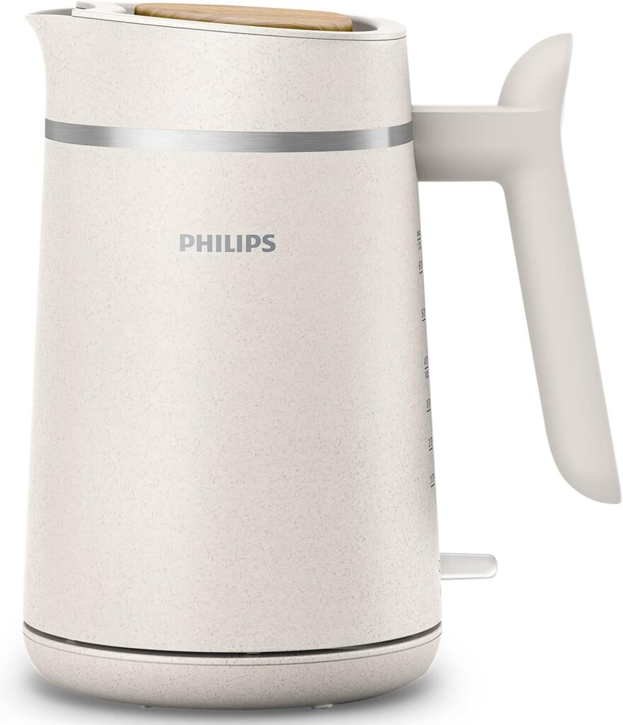 Philips Toaster Eco Conscious Edition - 2 Toast Slots, 8 Steps, Bun Attachment, Silky White Matte (HD2640/10)  Philips Kettle - Eco Conscious Edition, 1.7 L, Silk White Matte (HD9365/10)