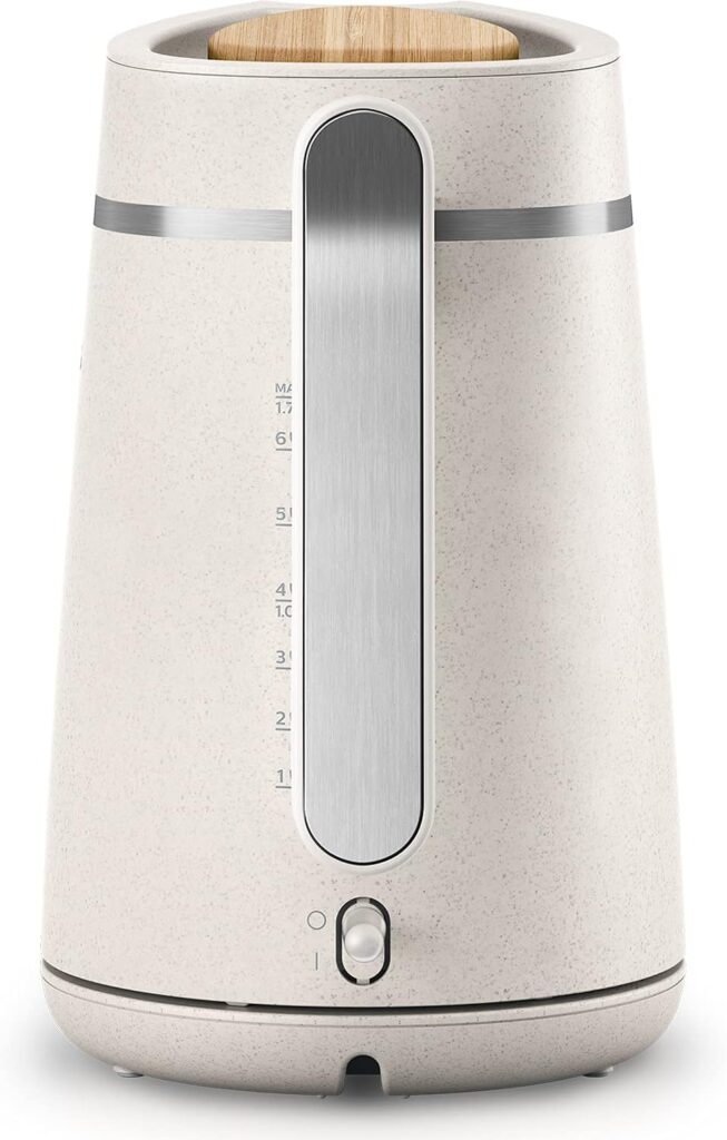 Philips Toaster Eco Conscious Edition - 2 Toast Slots, 8 Steps, Bun Attachment, Silky White Matte (HD2640/10)  Philips Kettle - Eco Conscious Edition, 1.7 L, Silk White Matte (HD9365/10)