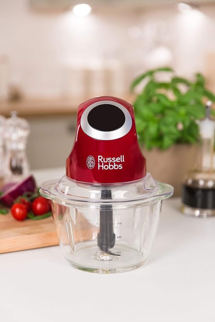 Russell Hobbs 24730-56 Desire Food Processor, 2 Speed Levels, Pulse/Ice Crush Function, Red/Black