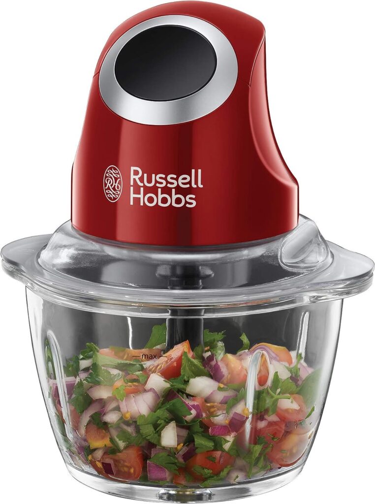 Russell Hobbs 24730-56 Desire Food Processor, 2 Speed Levels, Pulse/Ice Crush Function, Red/Black