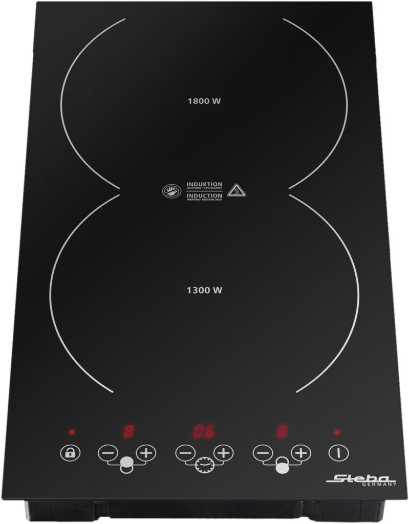 Steba IK 200 Doppel-Induktionskochfeld / 2 Felder / Timer / Einbauf?hig, L 51 X B 29 X H 8 cm