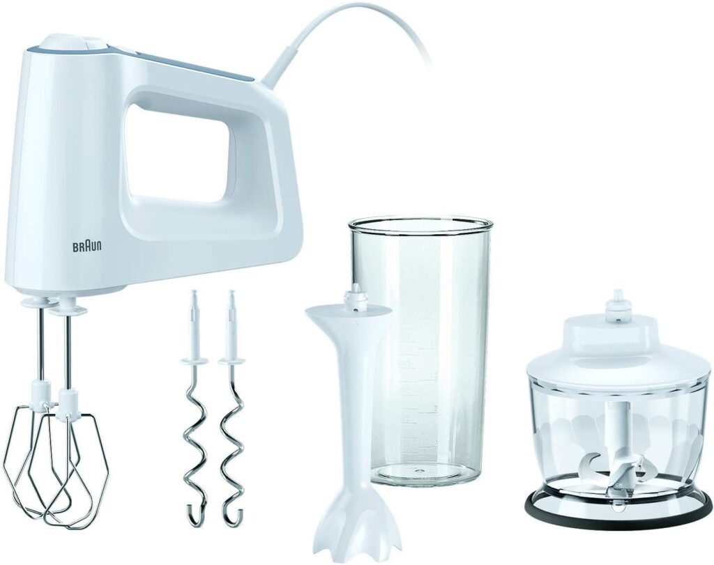 Braun Multi-Mix 3 Hand Mixer, 500 W, White