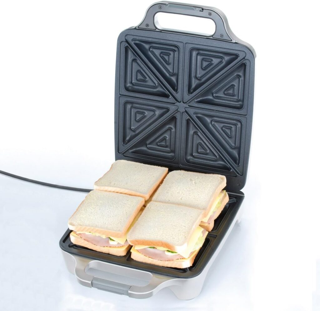 Cloer 6219 900W Sandwich Maker for 2 Diagonal Split Toasts