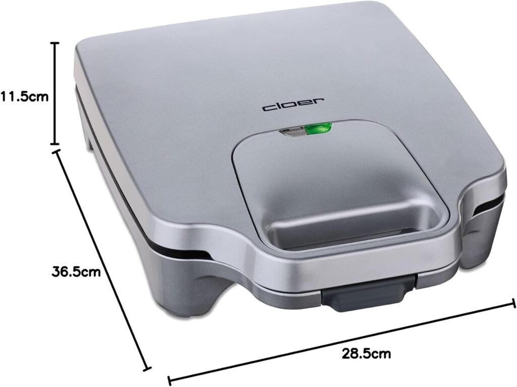 Cloer 6219 900W Sandwich Maker for 2 Diagonal Split Toasts