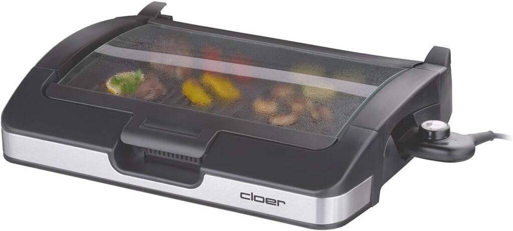 Cloer 656 Electric Barbecue, Glass lid