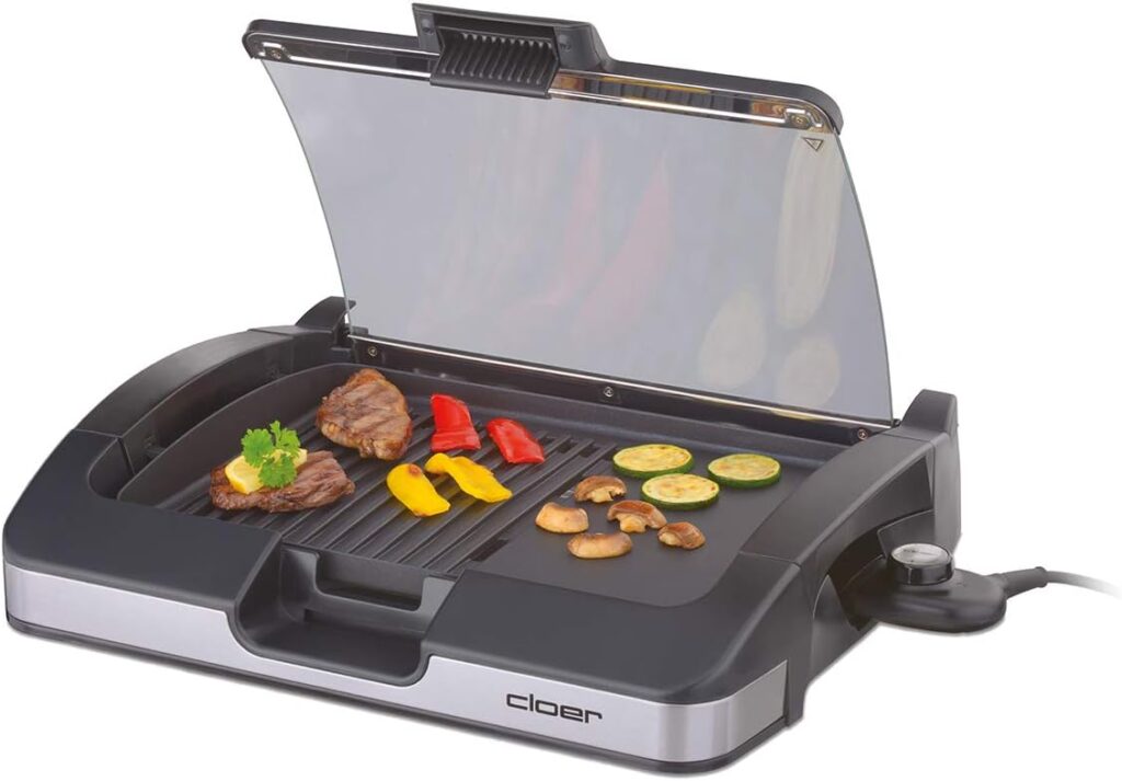 Cloer 656 Electric Barbecue, Glass lid