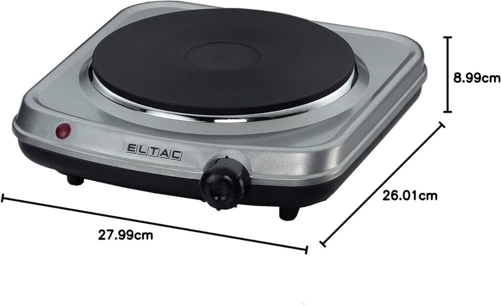 EK 18 Single Hob Table Top Hotplate Hot Plate Silver