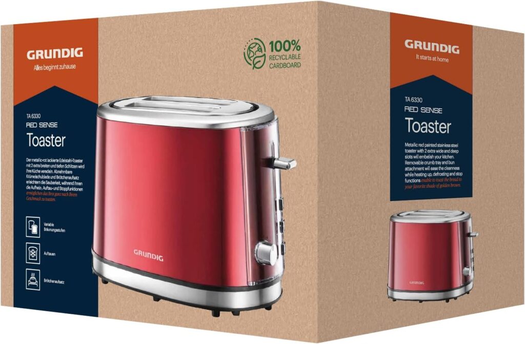 Grundig TA Red Sense 6330 Toaster 18 cm L x 32 cm W x 20 cm H