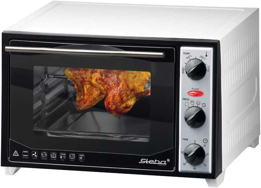 Steba KB 27 U.2 Backofen mit Grillspieß / 1500 Watt / 20 Liter / 4-Stufen Programmwähler