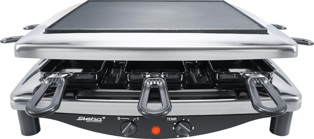 Steba RC 3 Plus Raclette Grill - Chrome, chrome